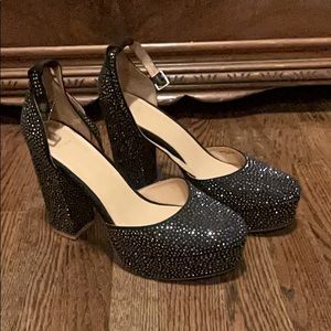 bill blass platform heels